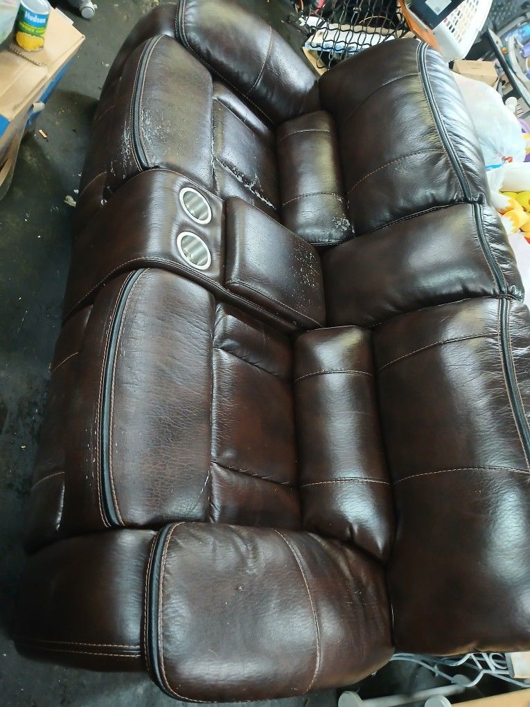 All Leather Couch Good Condition $25