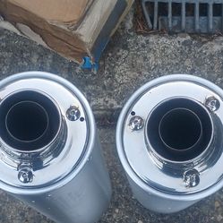 A pair of oem Suzuki muffler's