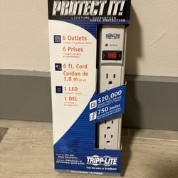 Power Strip 6ft Cord 6 Outlet Tripp Lite