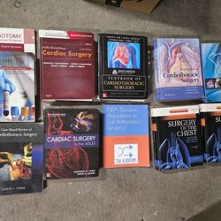 Massive Cardiothoracic & Cardiac Surgery Textbook Bundle + Phlebotomy Books (11 total) - Med School / Residency