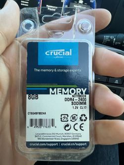 2x 8GB Crucial DDR4-2400 Laptop RAM (16GB Total) SODIMM