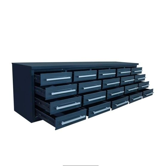 TMG-WB20D 10' 20-Drawer Workbench with Keyed Alike Locks