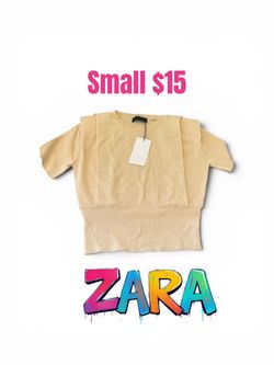 beige knit top Zara NWT Size Small❤️❤️2025A 061226