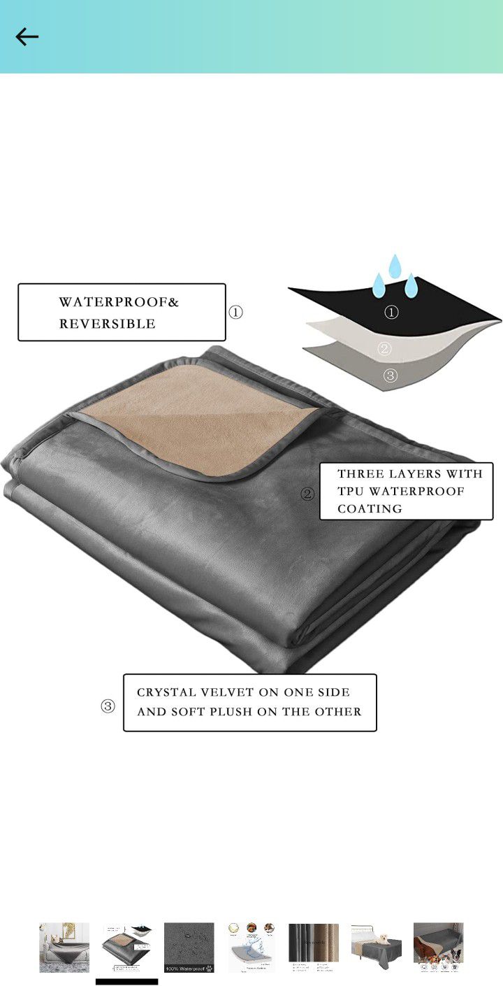 Dog Blanket Bed Waterproof Reversible 40x60