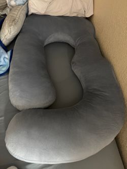 Gray U-Shape Full Body Pregnancy Pillow