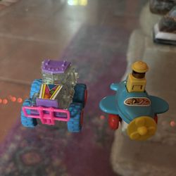 Vintage Action Figures - Monster Truck And Tomy Push And Go Plane Toy 