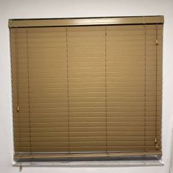 WINDOW BLINDS CURTAIN HOME DECOR FACADE NATURAL WOOD STYLE BROWN 51 7/8 X 49 5/8 A1