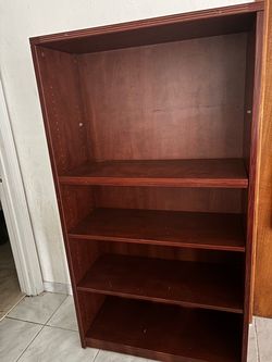 Two, solid 5 ft bookshelves - organize your life