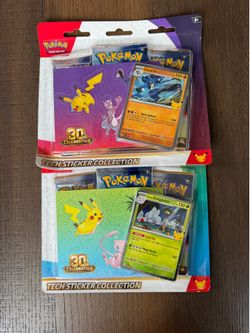 Pokemon TCG 30th Anniversary Tech Sticker 3-Packs New Sealed