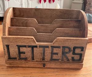 Rustic farmhouse letters / bills organizer