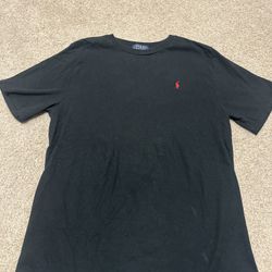 Polo Ralph Lauren Black Classic Fit T-Shirt Youth Size XL 18-20 Red Pony