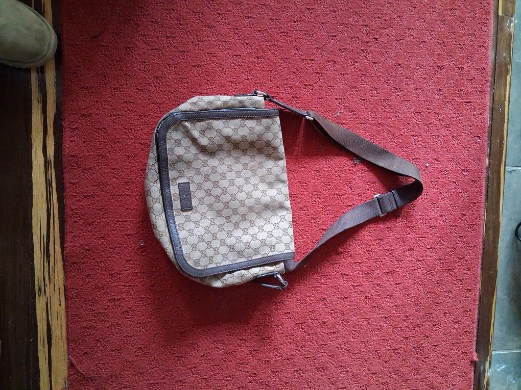 Aauthentic Gucci Canvas Crossbody Bag