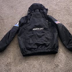 Members Only Spot Hoodie Black. Size L 
