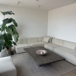FLOYD Modern Modular Section L Couch (cream / off white color)