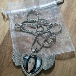 Beautiful Custom Double Sided Photo Necklace 