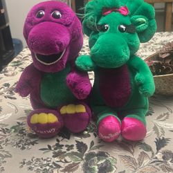 Barney & Babybop plush set
