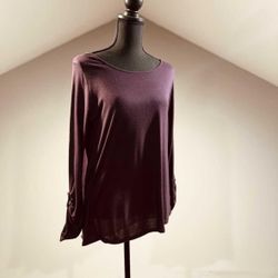 Small Purple Express Top W/ Sheer Open Back