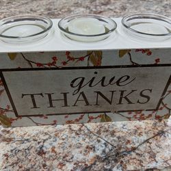 Give Thanks Candle Holder