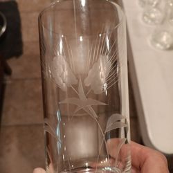 Wheat Etched Water Glasses