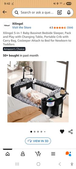 Bassinet bedside crib / playpen