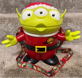 Disney Parks Pixar “Toy Story” Alien Christmas Popcorn Bucket w/Lanyard