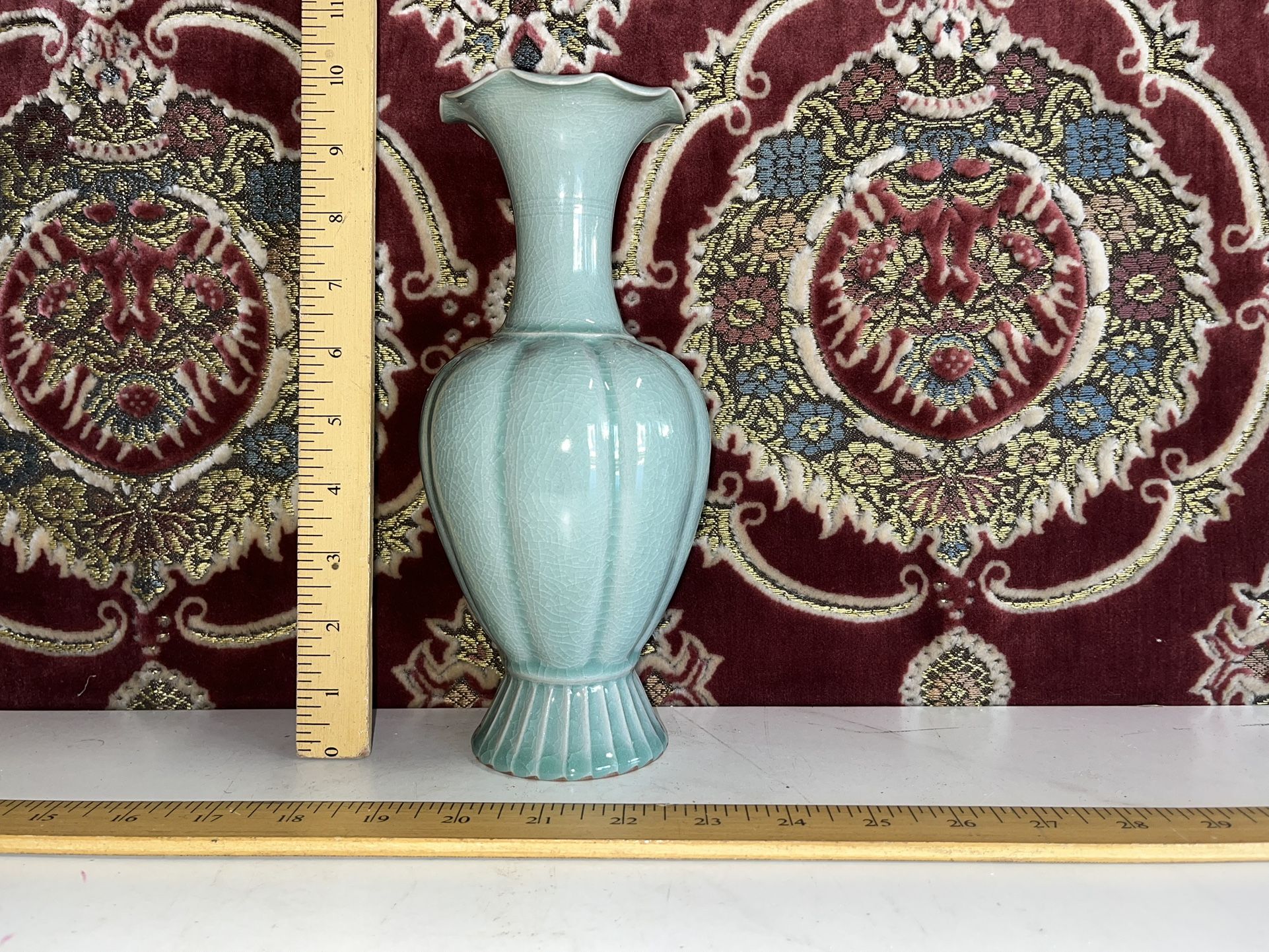 Vintage Chinese Celadon Porcelain Vase