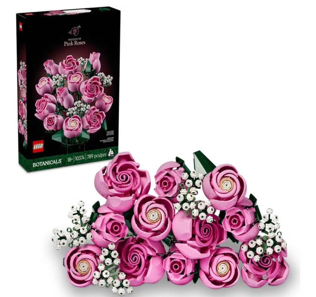 LEGO Bouquet roses 🌹 and free glass base NEW Mother’s Day -birthdays -anniversary