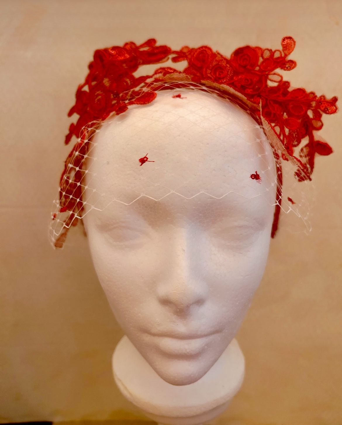 Red Christmas Sequins Headpiece