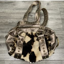 Dolce and gabbana cow print purse sale