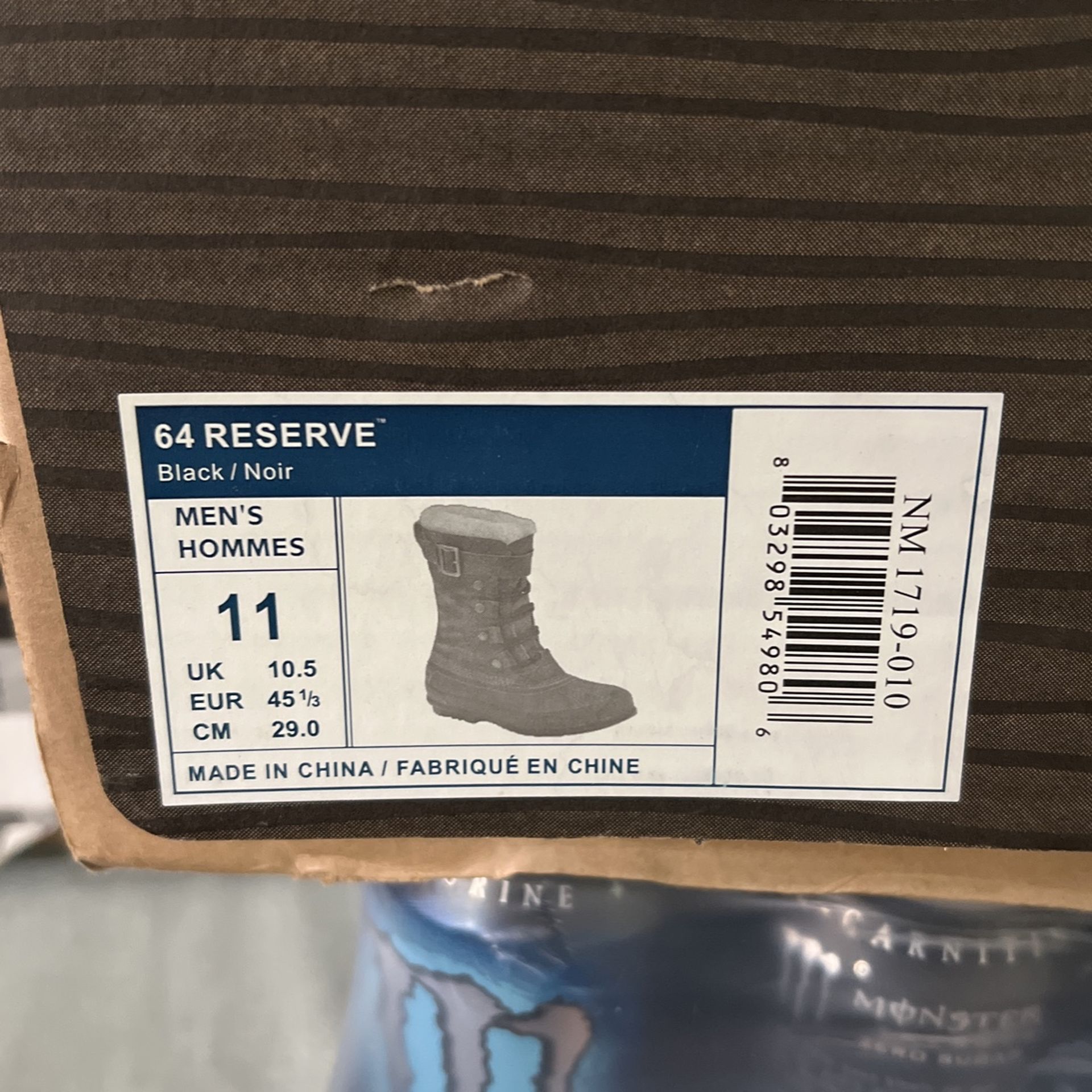 64 Reserve Men’s Black Sorel Boots Size 11 Brand New