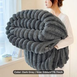 X-LARGE SOFT GREY BLANKET   59x79