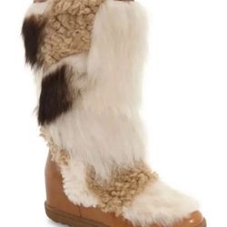 COACH Morton Leather & Shearling Women’s BOOTS size 5 