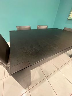 Dining table and chairs