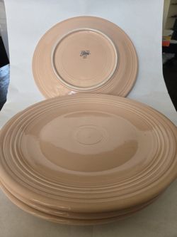 4x Fiestaware 12" Chop Plate  Serving Platter  Fiesta Apricot 80's 90's Retired