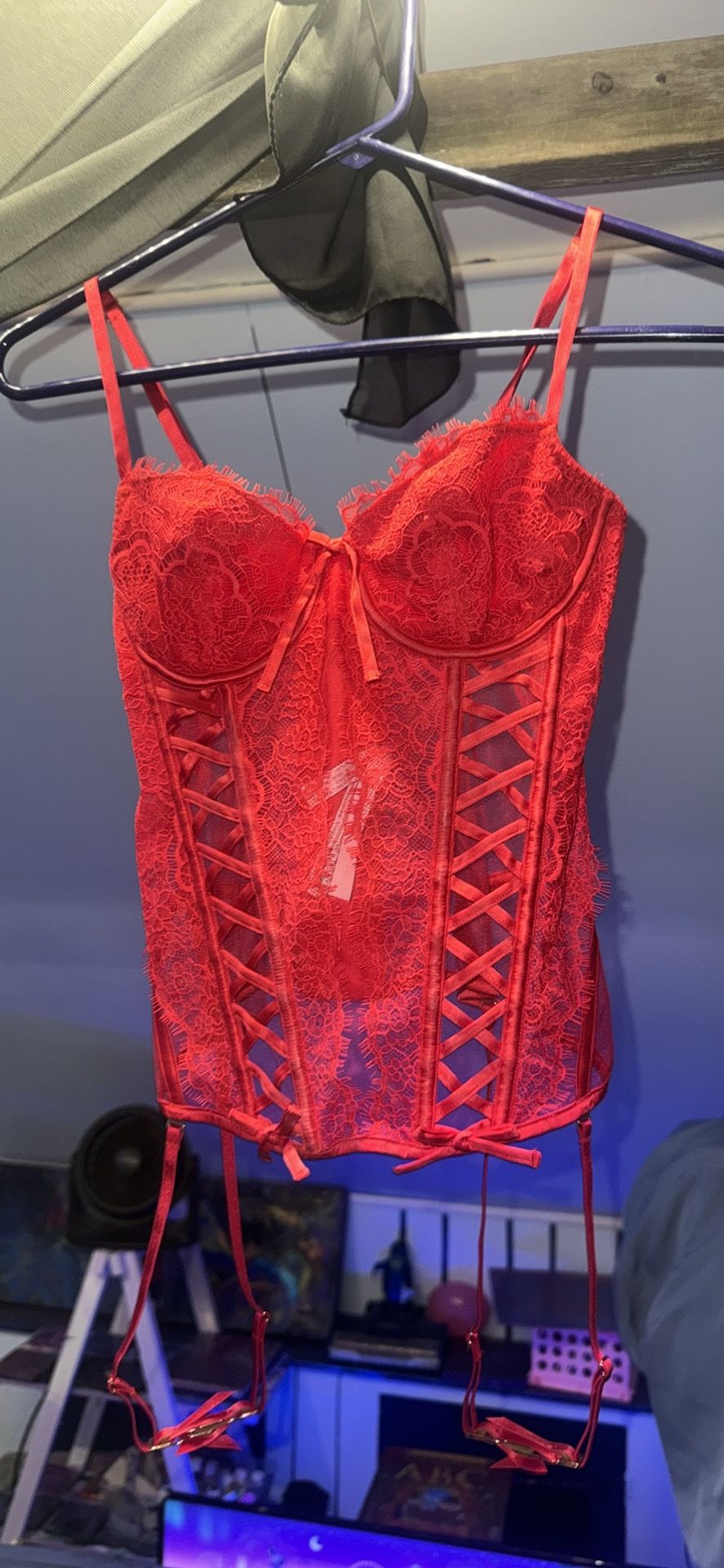 Victoria’s Secret Red Lace Up Corset
