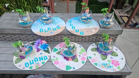 Stitch party centerpiece decorations