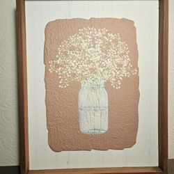 Floral Hanging Wall Art Home Decor Plaque