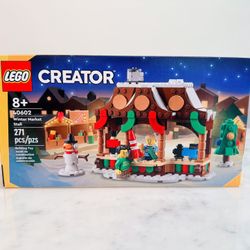 Authentic LEGO 40602 Winter Market Stall Snowman and Xmas Tree Christmas Collection New Sealed Holiday Gift