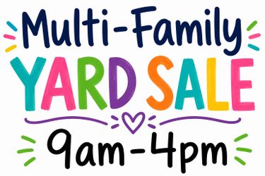 Multi Family Yard sale - vintage glass and crystal, end tables, kids toys