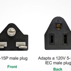 110V / 120V to 220V / 240V Plug Adapter Electrical Converter for US (1 PC)