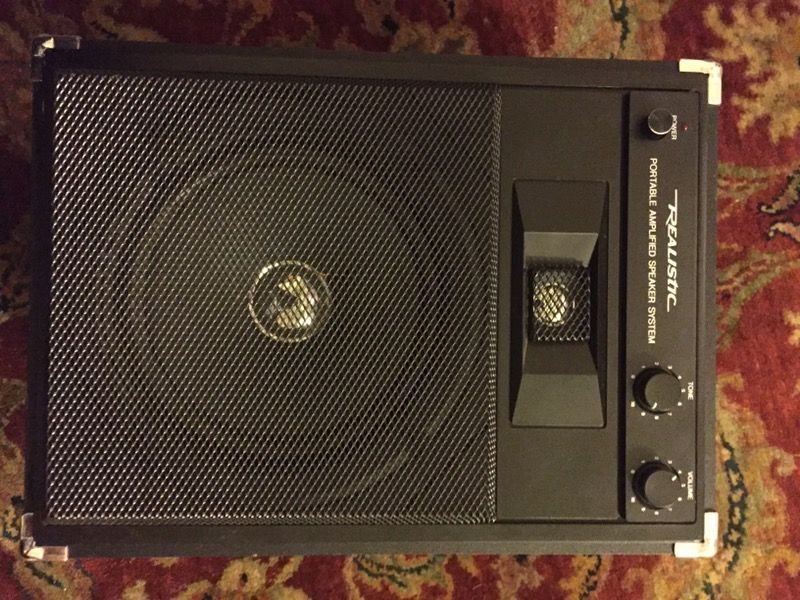 Realistic portable amplified speaker 2024 system