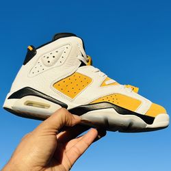 Air Jordan 6 Retro GS Athletic Shoes 'Yellow Ochre' Size 7Y/8Wmns