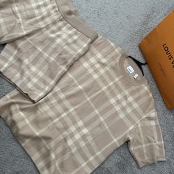 Men’s Burberry Sweater Short Set Size M