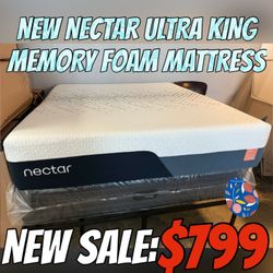 NEW NECTAR ULTRA KING MEMORY FOAM MATTRESS 