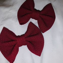 Burgundy Piggy Bows
