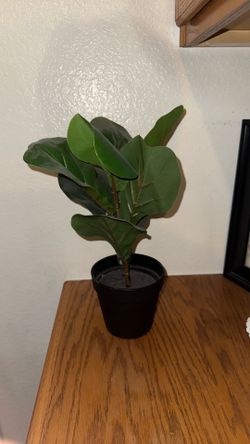 Artificial Fiddle Leaf Fig Plant Decor 15.5” Tall