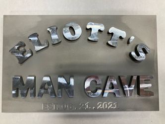 MANCAVE Luxury Aluminum Custom PLAQUE, Gift Idea, Birthday, Anniversary