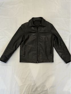 Banana Republic Black Leather Zip-Up Jacket