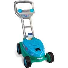 Kid Galaxy Mr. Bubble Lawn Mower Toy, Blue/Teal, 20x14x10.75