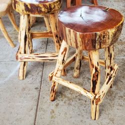 RED CEDAR RUSTIC  BARSTOOLS  